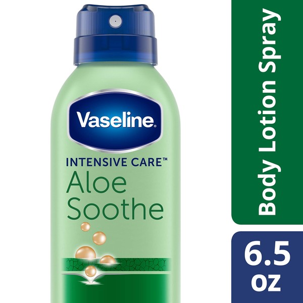 Vaseline Spray & Go Moisturizer, Aloe Fresh, 6.5 oz ( Pack of 3)