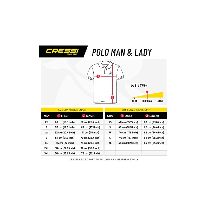 Cressi Polo Donna Nero/Giallo S