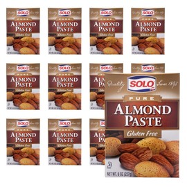 SOLO Almond Paste, 8oz (Pack of 12) | Gluten-Free, Kosher Certified