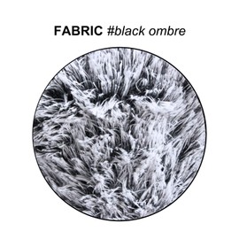 Uhomy 2 Packs Home Decorative Fluffy Pillow Covers 20"x20", Full Winter Luxury Series Fluffy Soft Faux Fur Throw Pillow Covers Cushion Cases for Sofa Bed Farmhouse Decor Black Ombre 50x50 cm