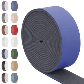 Swpeet Sapphire 1 Inch Wide 80 Inches Leather Strap, Single Sided Full Grain Leather Strips Cord String, Long Flat Belt Strips Ideal for DIY Craft Projects, Clothing, Jewelry, Wrapping