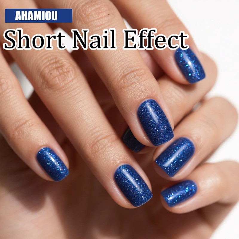 AHAMIOU 10ML Gel Nail Polish Glitter Holographic High Gloss Soak