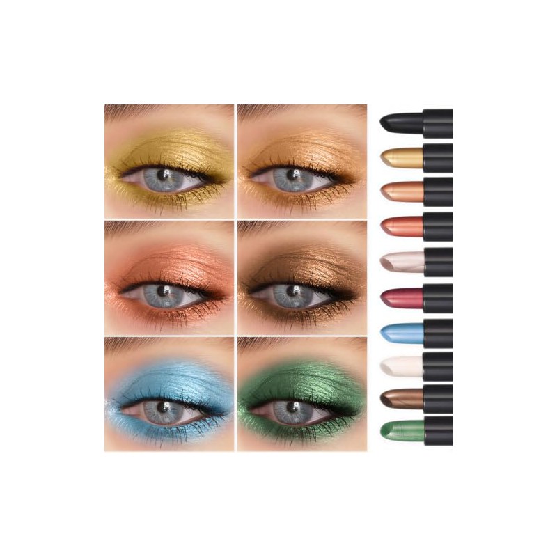 12 colores Sombra de ojos en barra de Doble Punta,