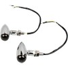 MotorToGo Chrome Bullet Motorcycle LED Turn Signal Indicators Blinkers with