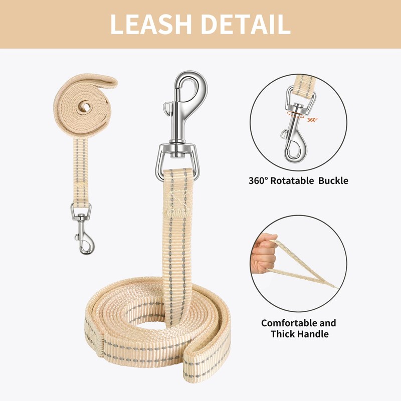 AMTOR Small Dog Harness with Leash Set, No Escape Easy