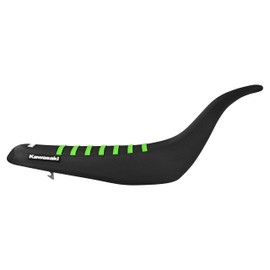 Enjoy Mfg Seat Cover - Compatible Fit for 2004-2009 Kawasaki KFX 700 KFX700 IG GFORCE #231 LOGO (all Black with Flo Green ribs)