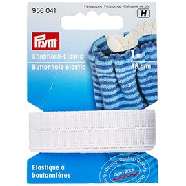 Prym Buttonhole Elastic, Polyester, White, 8 x 5 x 2 cm