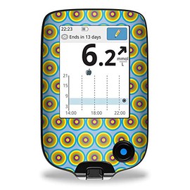 Spirals - Sticker Skin for Freestyle Libre Reader Color Hellblau