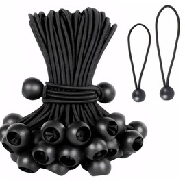 Mutenye Bungee Cords with Balls, Elastic Bands, 20 Pieces (5.9 - 7.9 inches (15 cm) and 7.9 inches (20 cm) Combination Set, Bungee Cords, Shock Cords, Elastic Ropes, Perfect for Fixing, Storage,