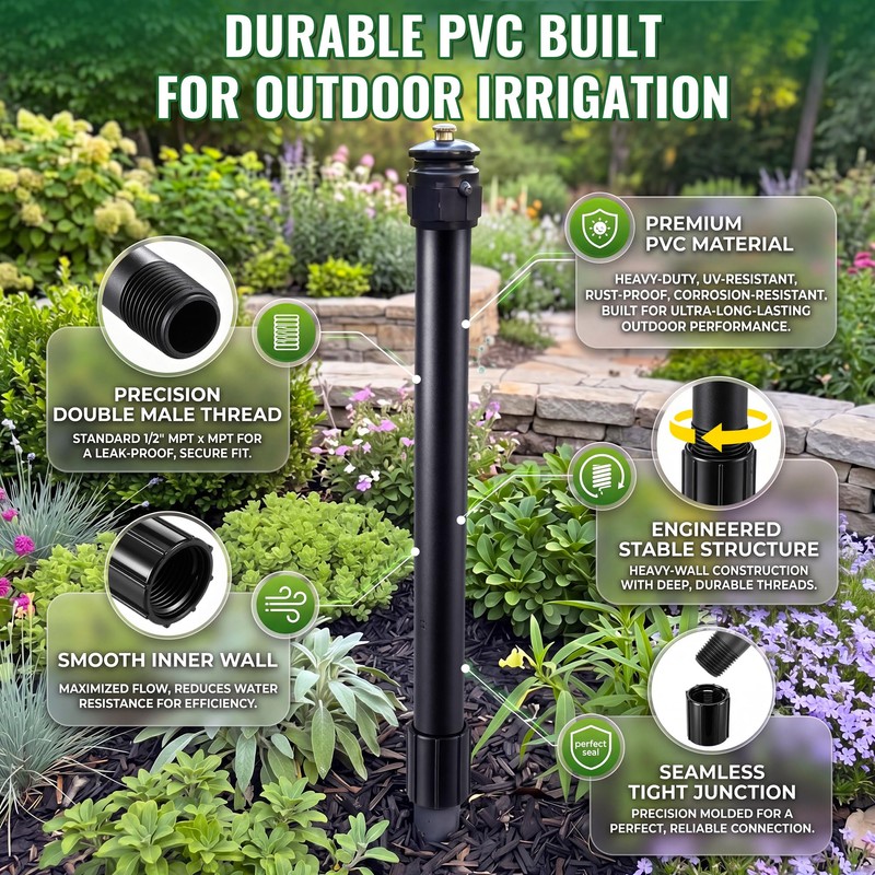 Gulfmew 12 Set Sprinkler Extension Riser Set, 6 Pcs 12"