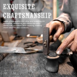 The Rustic Express Self Adhesive Round Clavos, 1-3/4" - Antique Upholstery Tacks - Decorative Door Stud & Nails for Farm Barn Doors & Garage Doors, Fiberglass, Wooden, Metal Doors - 20 Pack