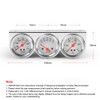 Dyno Racing 2inch 52MM Triple Gauge kit Volt Meter Water