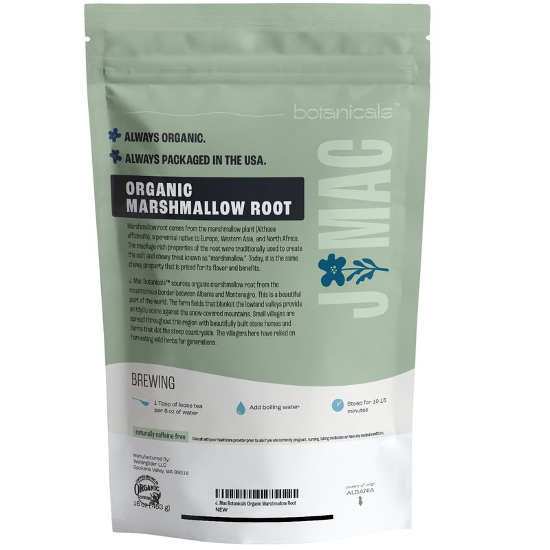 J Mac Botanicals Organic Marshmallow Root Herb Tea