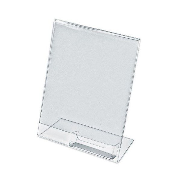 Dazzling Displays 10 Acrylic 8-1/2x11 Slanted Sign Holders with Attached