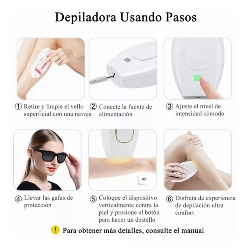 tacspower Ipl Depiladora De Luz Pulsada Laser Permanente Sin Dolor