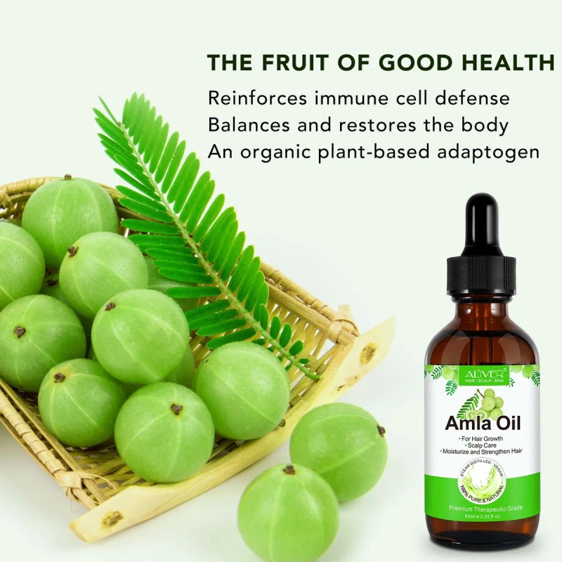 Aceite De Amla Control Caída Fortalece Folículos Capilares