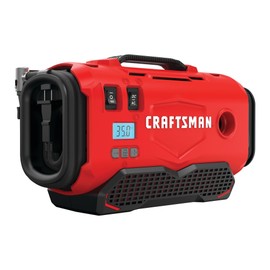 CRAFTSMAN CRAFTSMAN V20 Tire Inflator, Portable Air Compressor, 3 Modes: Cordless, 120V Corded, and 12V Car Adapter, Air Pump, Battery Sold Separately (CMCE520B)