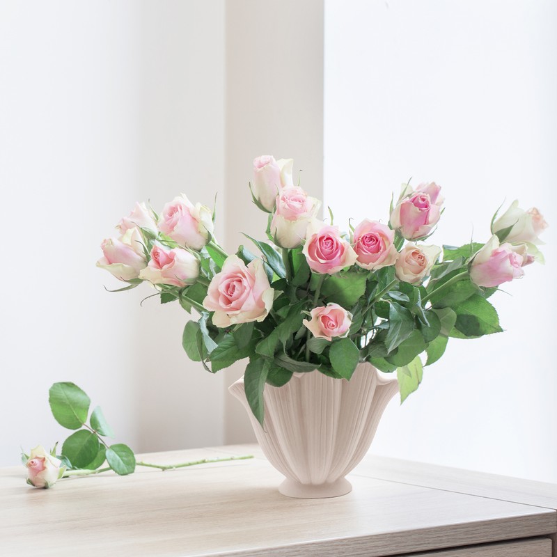 Shell Ceramic Vase Dried Flowers Handmade Vases for Home Decoration