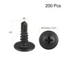 uxcell Phillips Head Self Tapping Screws, #8 x 1/2" Carbon