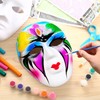 Qilery 30 Pcs White Blank Paper Mache Masks Christmas DIY
