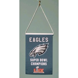 Philadelphia Eagles Super Bowl 59 Champions 8x5.5 Inch Banner Flag
