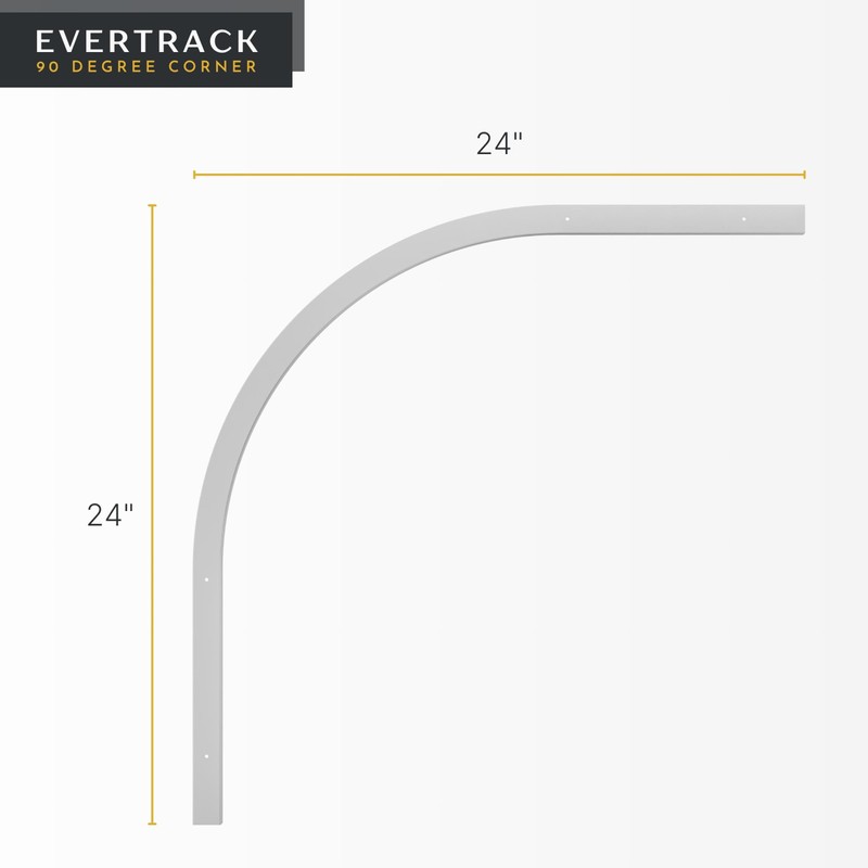 EverTrack Curtain Track - Corner Section for Ceiling Curtain Track