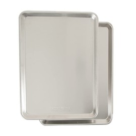 Nordic Ware Naturals Half Sheet - USA Made Aluminum Commercial Quality Sheet Pan for Baking or Roasting, Encapsulated Galvanized Steel Rim Prevents Wa