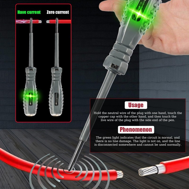 4-Piece 2-in-1 Electrical Tester Screwdriver Set - Non-Contact Voltage Tester