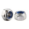 M6 x 1.0mm Nylon Insert Hex Lock Nuts 50Pcs 304