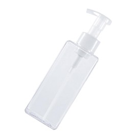 Ipetboom 4pcs Transparent Large Capacity Tetragonal Lotion Bottles with Liquid Push Down Pump Dispenser Refillable Emulsion and Wash Shampoo Bottles for Travel Home Hotel Use