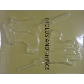 LARGE REINDEER LOLLY chocolate candy mold with © Molding Instruction - Set of 3
