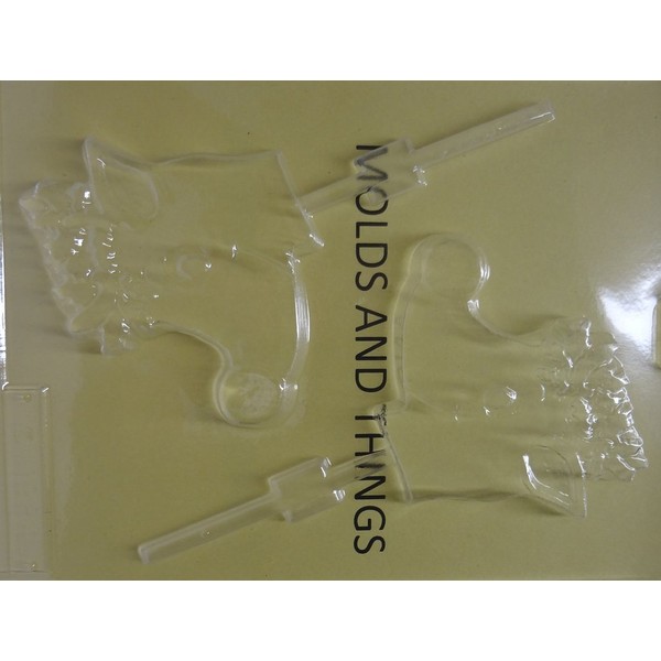 LARGE REINDEER LOLLY chocolate candy mold with © Molding Instruction