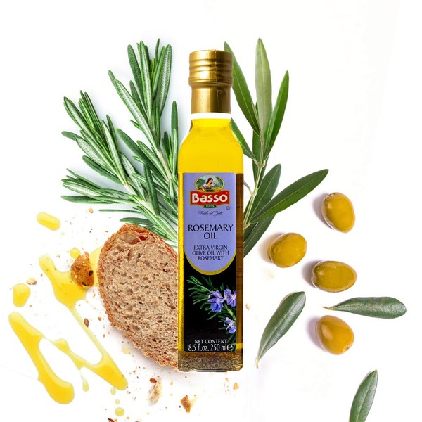 Rosemary Extra Virgin Olive Oil for Dipping and Tasting 8.5 Fl Oz (250 ml)