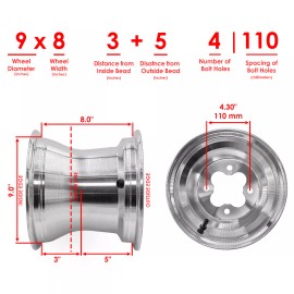 Caltric Rear Wheel Rim For Kawasaki KFX400 KSF400 2003-2004