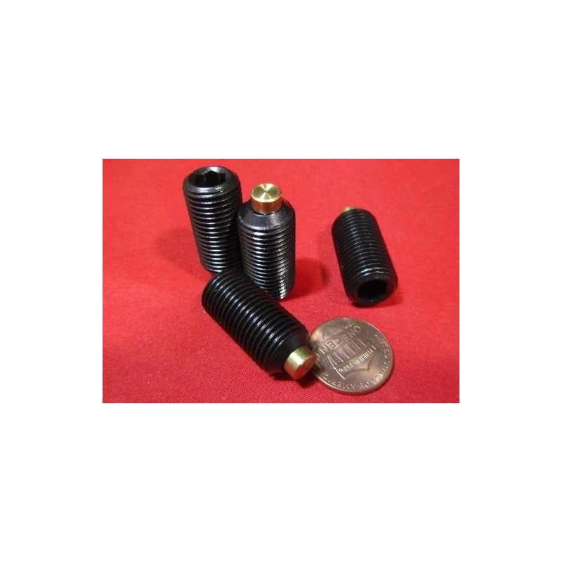 Kmac Alloy Steel Set Screws, Brass Tip, 1/2-20 x 1.00"