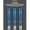TINMARDA Metal Chopsticks Reusable 3 Pairs Stainless Steel Chopsticks Titanium