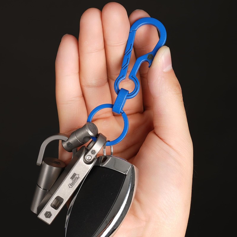 KeyUnity KM01 Titanium Carabiner Keychain Clip Quick Release EDC Key