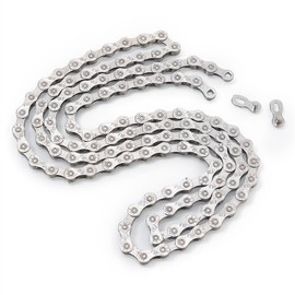 FSC Variable Speed Bicycle Chain, 10 Speed, 20 Speed, 30 Speed Universal, 116L Model Number: F10 (Chain Repair Tool + Silver Chain)