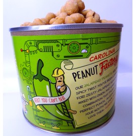 Generic Carolina Peanut Factory | Flavorful Gourmet Peanuts Hand-Roasted in Small Batches | Irresistibly Real Crunch Flavored Nuts Packed into Every Can | Jalapeno
