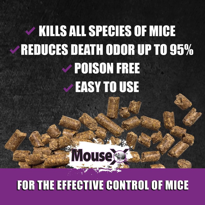 MouseX 1lb Bag, All-Natural Poison Free, Effective Against All Species