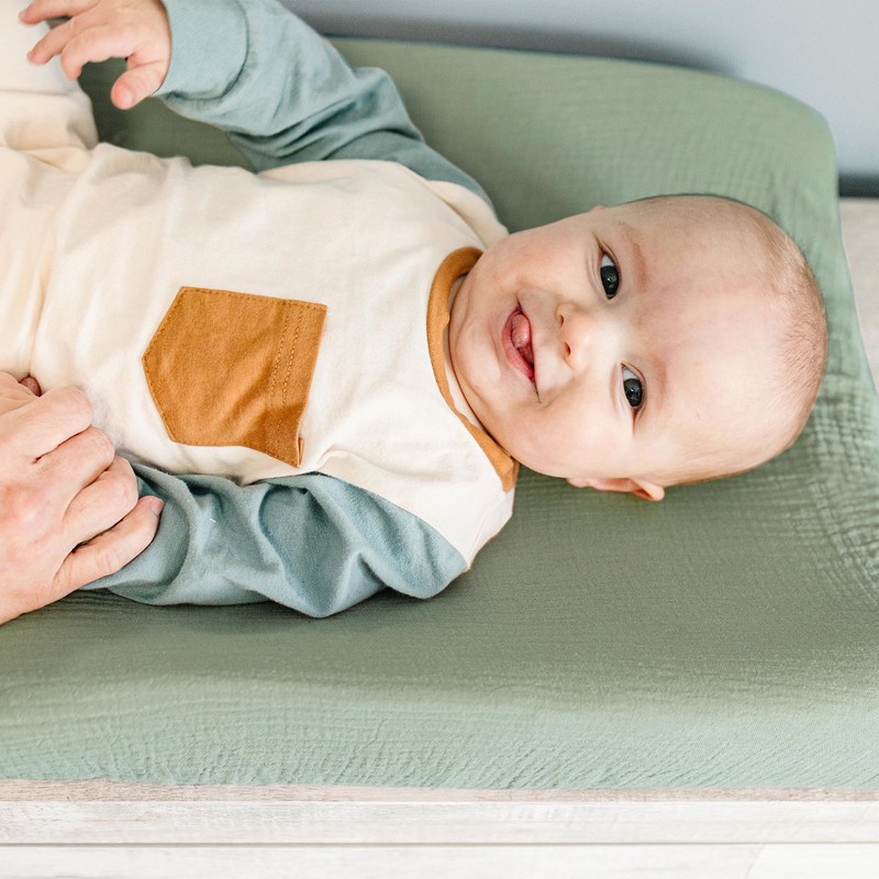 Konssy 2 Pack Muslin Changing Pad Covers for Boys, Ultra