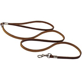 Dogs My Love Genuine Leather Classic Dog Leash 4 Ft Long 9 Sizes (XXXSmall (Width: 6mm - 1/4"), Brown)