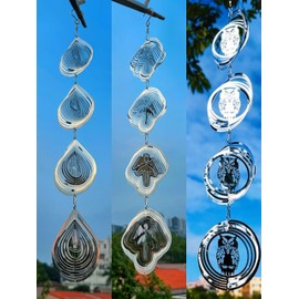 Bird Scare Discs Set，Highly Reflective Bird Deterrent，Extra Sparkly Wind Spinner Outdoor Garden Decor，Bird Scare Devices for Yard Patio.