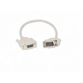 YCS basics 1 Foot DB9 9 Pin Serial / RS232 Male/Female Extension Cable