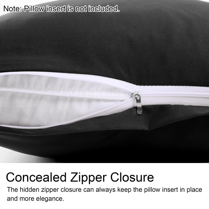 sourcing map Soft Brushed Microfiber Body Pillow Cover with Zipper