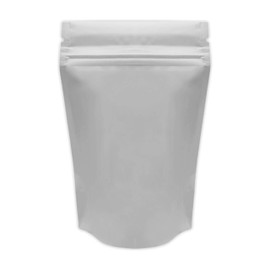 100PCS Resealable Smell Proof Stand Up and Flat Bags Aluminum Foil Pouch Bag 4 x 6 and 6 X 9 Inches Reclosable Mylar Ziplock Bag Food Storage Grip Seal Wrap (White Stand UP, 6X9 Inch)