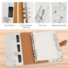 FYY Leather A5 Ring Binder Notebook, 6 Ring A5 Binder