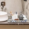 Hiceeden Set of 2 Decorative Serving Trays with Handles, Boho