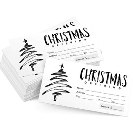 500 Tithes and Offering Envelopes for Church | Tithe Envelopes for Church | USA Company (Christmas Theme)