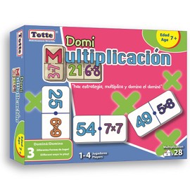 Totte Dominó de Multiplicaciones Juego Educativo Matemáticas para Niños 7+ Años | Aprende Tablas de Multiplicar Jugando | Juego de Mesa Familiar Primaria
